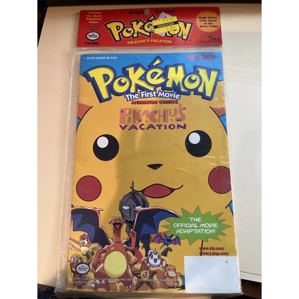 Vintage 1999 Pokemon The First Movie Pikachu's Vacation Comic book New SEALED